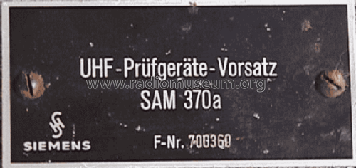 UHF-Prüfgeräte-Vorsatz SAM370a; Siemens & Halske, - (ID = 135781) Equipment