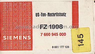 US-Ton-Nachrüstsatz FZ 1998 7 660 945 000; Siemens & Halske, - (ID = 822316) mod-past25