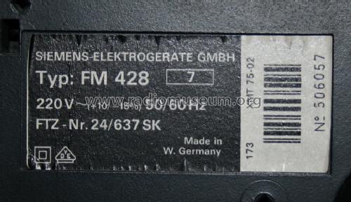 Videocord FM-428 Stereo; Siemens & Halske, - (ID = 1333263) R-Player