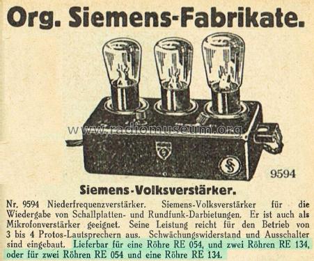 Volksverstärker Elv 74; Siemens & Halske, - (ID = 1810755) Ampl/Mixer