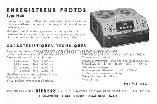 Protos H60; Siemens, Societe (ID = 1166633) R-Player