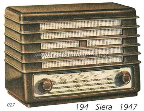 S194A, S194A -20; Siera; Belgien (ID = 2429) Radio