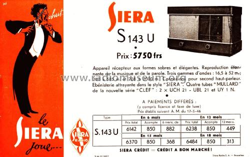 S143U; Siera; Belgien (ID = 1912036) Radio