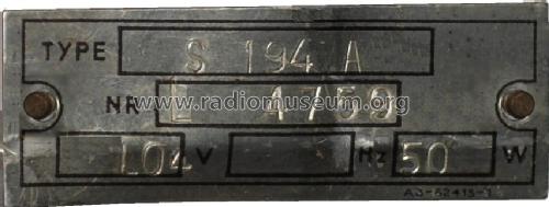 S194A, S194A -20; Siera; Belgien (ID = 697207) Radio