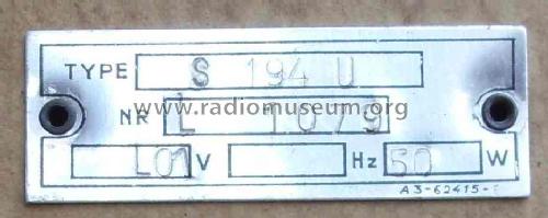 S194U, S194U -20; Siera; Belgien (ID = 1245023) Radio