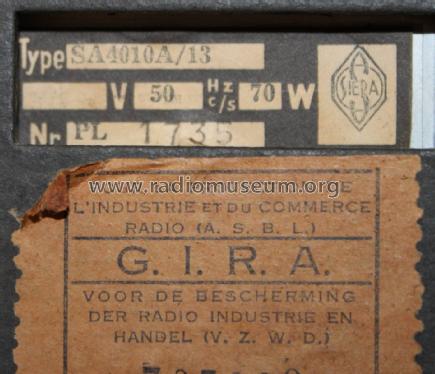 SA4010A /13; Siera; Belgien (ID = 2007863) Radio