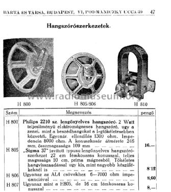 Speaker '37 ; Sigma; Budapest (ID = 2262428) Lautspr.-K