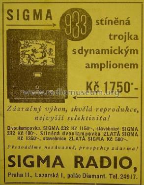 933; Sigma-Radio, Ing. B. (ID = 809166) Radio