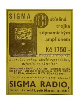 Zlatá Sigma ; Sigma-Radio, Ing. B. (ID = 353203) Radio