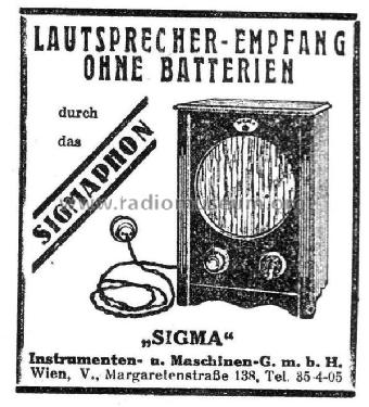 Sigmaphon ; Sigma; Wien (ID = 584905) Radio