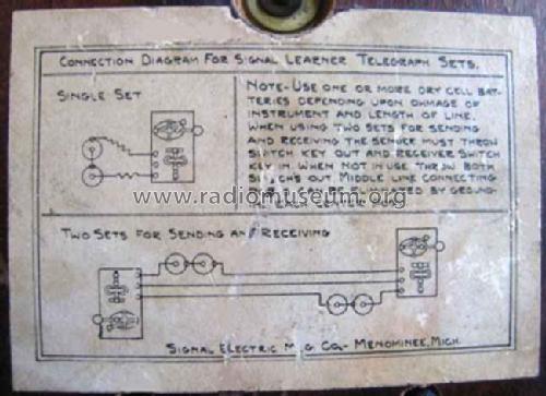 Signal Learner Telegraph Set ; Signal Electric Mfg. (ID = 779963) Morse+TTY