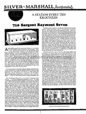 Sargent-Rayment Seven SM-710; Silver - Marshall; (ID = 1110929) Kit