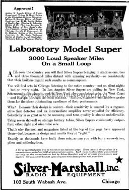 Silver Laboratory Model Super ; Silver - Marshall; (ID = 1102630) Kit