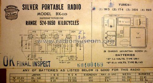 BX-110; Silver Brand - Shin- (ID = 1033370) Radio