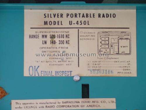 Portable Radio U-450L; Silver Brand - Shin- (ID = 870247) Radio