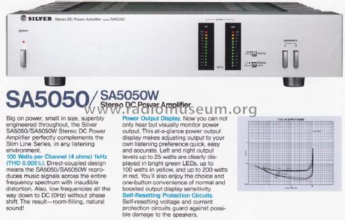 Stereo DC Power Amplifier SA5050; Silver Brand - Shin- (ID = 2447376) Ampl/Mixer