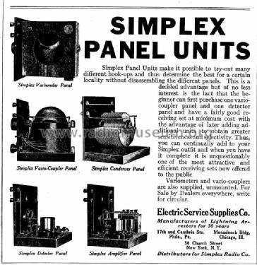 Condenser Panel ; Simplex Radio Co.; (ID = 984120) Radio part