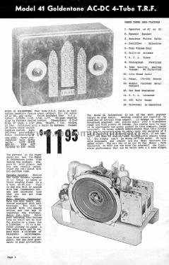 Goldentone 41 Ch= V; Simplex Radio Co.; (ID = 1701537) Radio