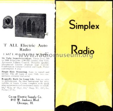 T ; Simplex Radio Co.; (ID = 1694731) Car Radio