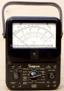 Volt-Ohm-Milliammeter 260 Series 3; Simpson Electric Co. (ID = 138046) Equipment