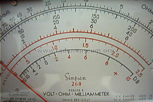 Volt-Ohm-Milliammeter 260 Series 5; Simpson Electric Co. (ID = 144935) Equipment