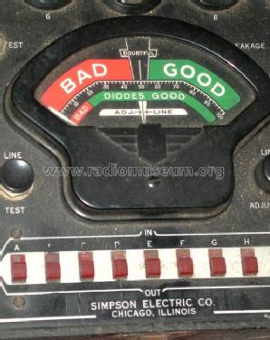 Tube Tester 333; Simpson Electric Co. (ID = 407913) Equipment