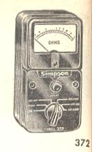 Ohmmeter 372; Simpson Electric Co. (ID = 227689) Equipment