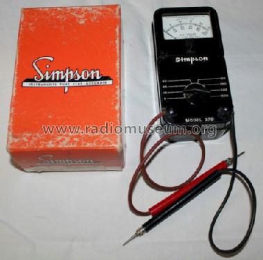 AC Voltmeter 376; Simpson Electric Co. (ID = 1192033) Equipment
