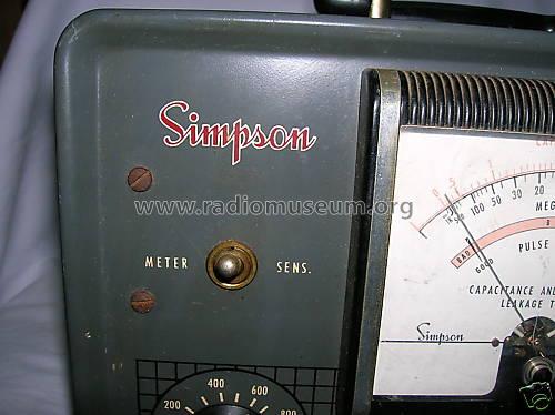 Capacohmeter - In-circuit Capacitor Leakage Tester 383A; Simpson Electric Co. (ID = 652953) Ausrüstung