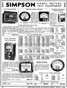 AC-DC Volt-Ohm-Milliammeter 120; Simpson Electric Co. (ID = 1306771) Equipment