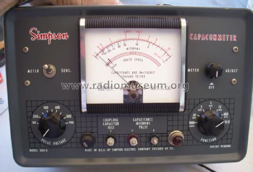 Capacohmeter - In-circuit Capacitor Leakage Tester 383A; Simpson Electric Co. (ID = 1260135) Ausrüstung