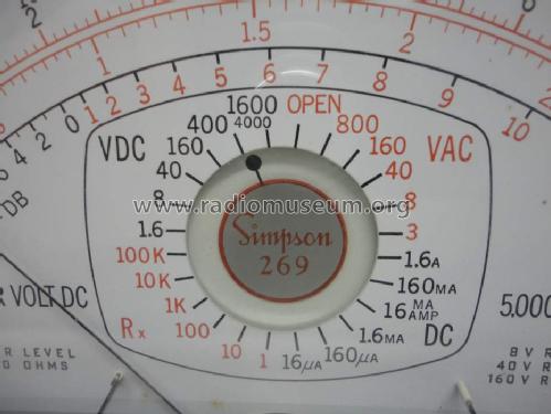 Volt-Ohm-Microammeter 269; Simpson Electric Co. (ID = 1444256) Equipment