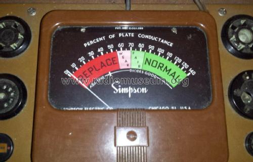 Plate Conductance Tube Tester 335; Simpson Electric Co. (ID = 2640330) Equipment