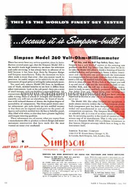 Volt-Ohm-Milliammeter 260 ; Simpson Electric Co. (ID = 1215312) Equipment