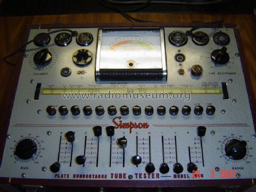 Plate Conductance Tube Tester 1000; Simpson Electric Co. (ID = 309983) Equipment