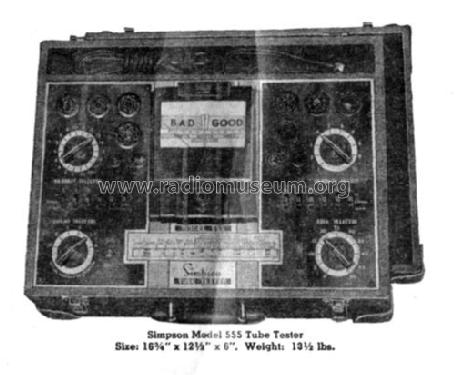 Tube Tester 555; Simpson Electric Co. (ID = 1547733) Ausrüstung