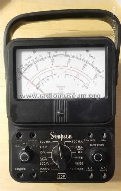 Volt-Ohm-Milliammeter 260 Series 5; Simpson Electric Co. (ID = 2962907) Equipment