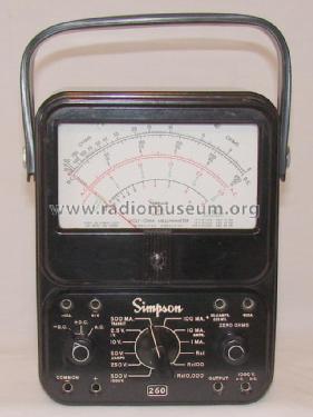 Volt-Ohm-Milliammeter 260 Series 6; Simpson Electric Co. (ID = 2102816) Equipment