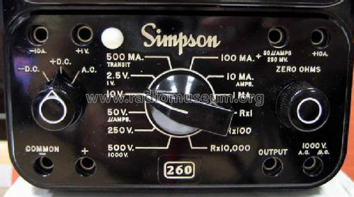 Volt-Ohm-Milliammeter 260 Series 6P; Simpson Electric Co. (ID = 2593694) Equipment