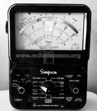 Volt-Ohm-Milliammeter 260 Series 7; Simpson Electric Co. (ID = 2728057) Equipment