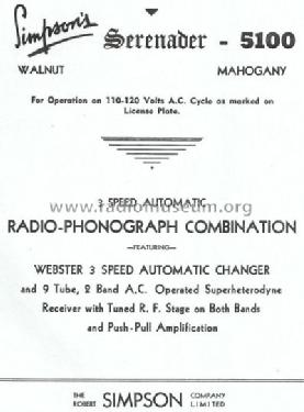 Serenader 5100 ; Simpson Co. Ltd., (ID = 768705) Radio