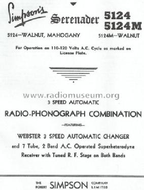 Serenader 5124M ; Simpson Co. Ltd., (ID = 768600) Radio