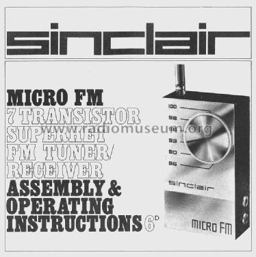 Micro FM ; Sinclair Radionics (ID = 1166271) Kit