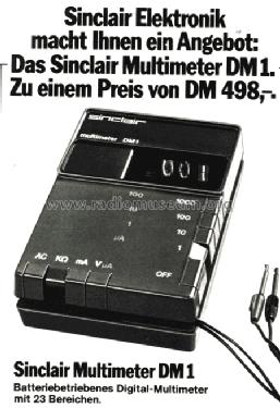 Multimeter DM1; Sinclair Radionics (ID = 1712423) Equipment