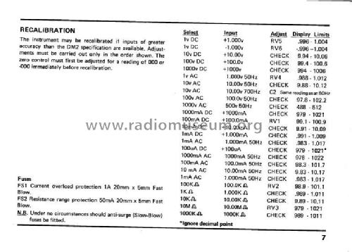 Digital Multimeter DM 2; Sinclair Radionics (ID = 2006889) Equipment
