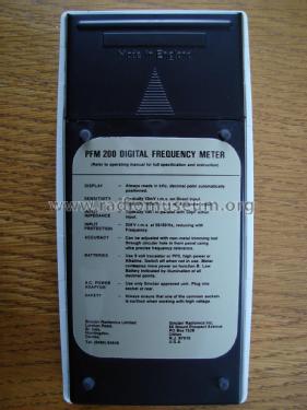 Digital Frequency Meter PFM200; Sinclair Radionics (ID = 1789027) Equipment