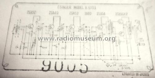 6 Transistor R610; Singer Company, The; (ID = 1851288) Radio