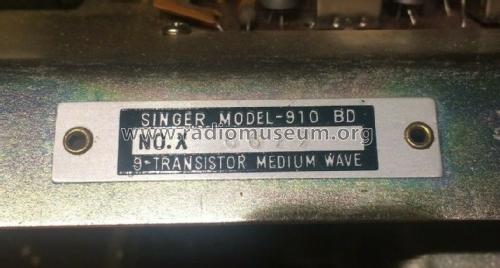 Nine Transistor 910 BD ; Singer Company, The; (ID = 2399238) Radio