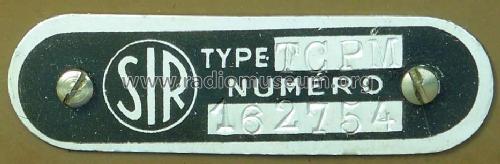 TCPM; SIR S.I.R. Société (ID = 1915353) Radio