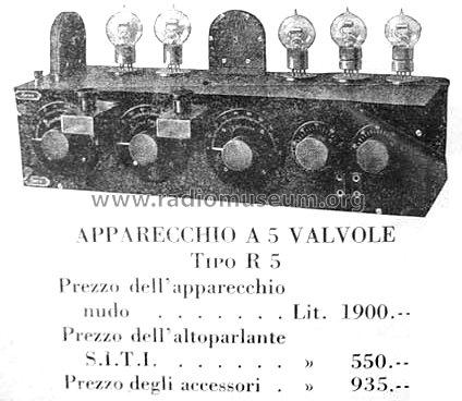 R5; SITI Società (ID = 206119) Radio